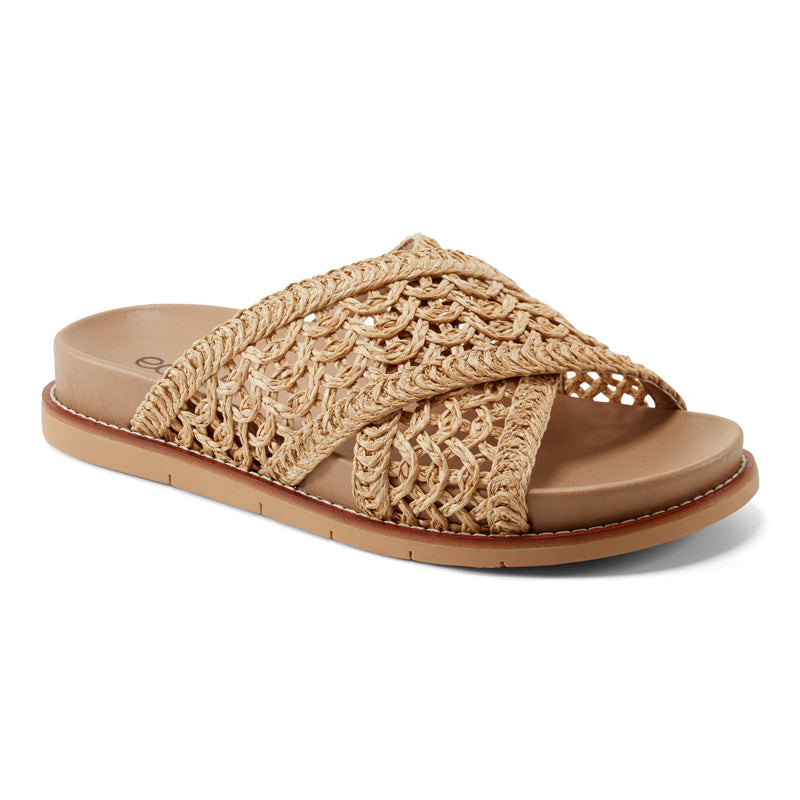 Flurry Round Toe Slip-on Flat Casual Sandals
