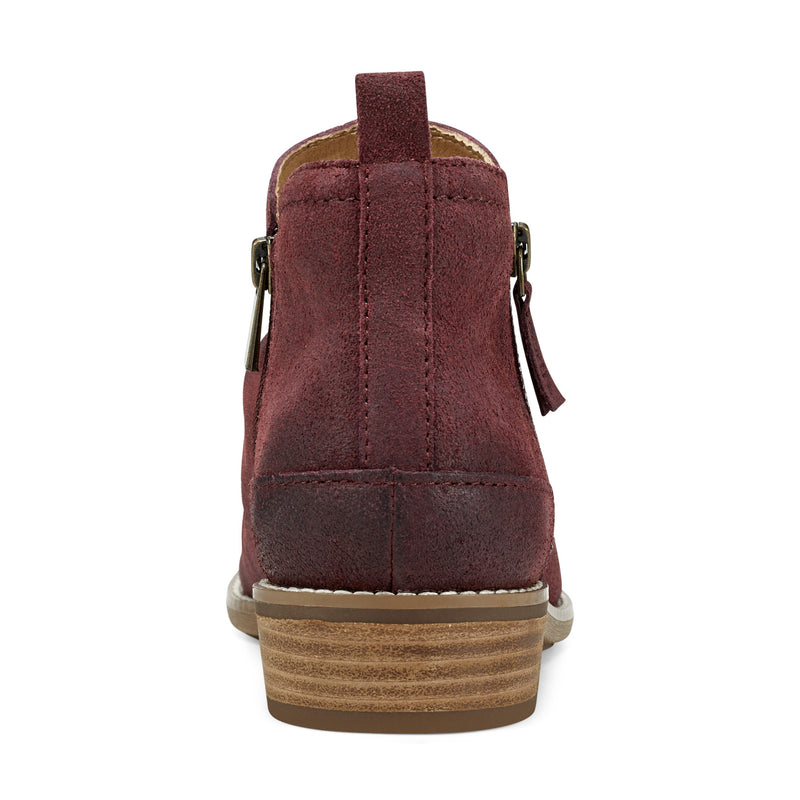 Nadya Round Toe Ruched Casual Booties