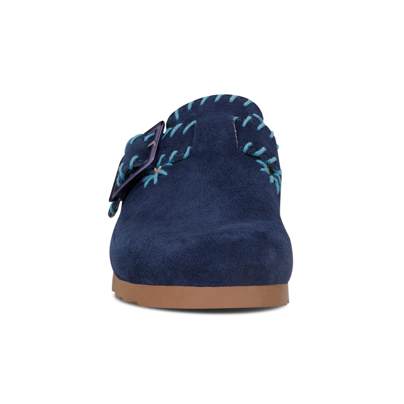 Gena Round Toe Slip-on Flat Casual Clogs