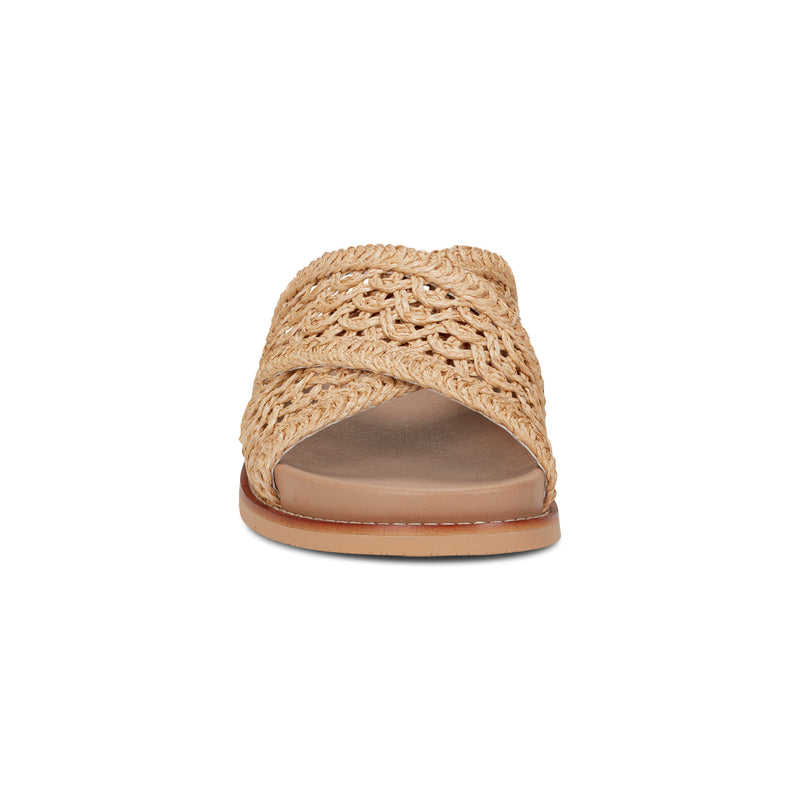 Flurry Round Toe Slip-on Flat Casual Sandals