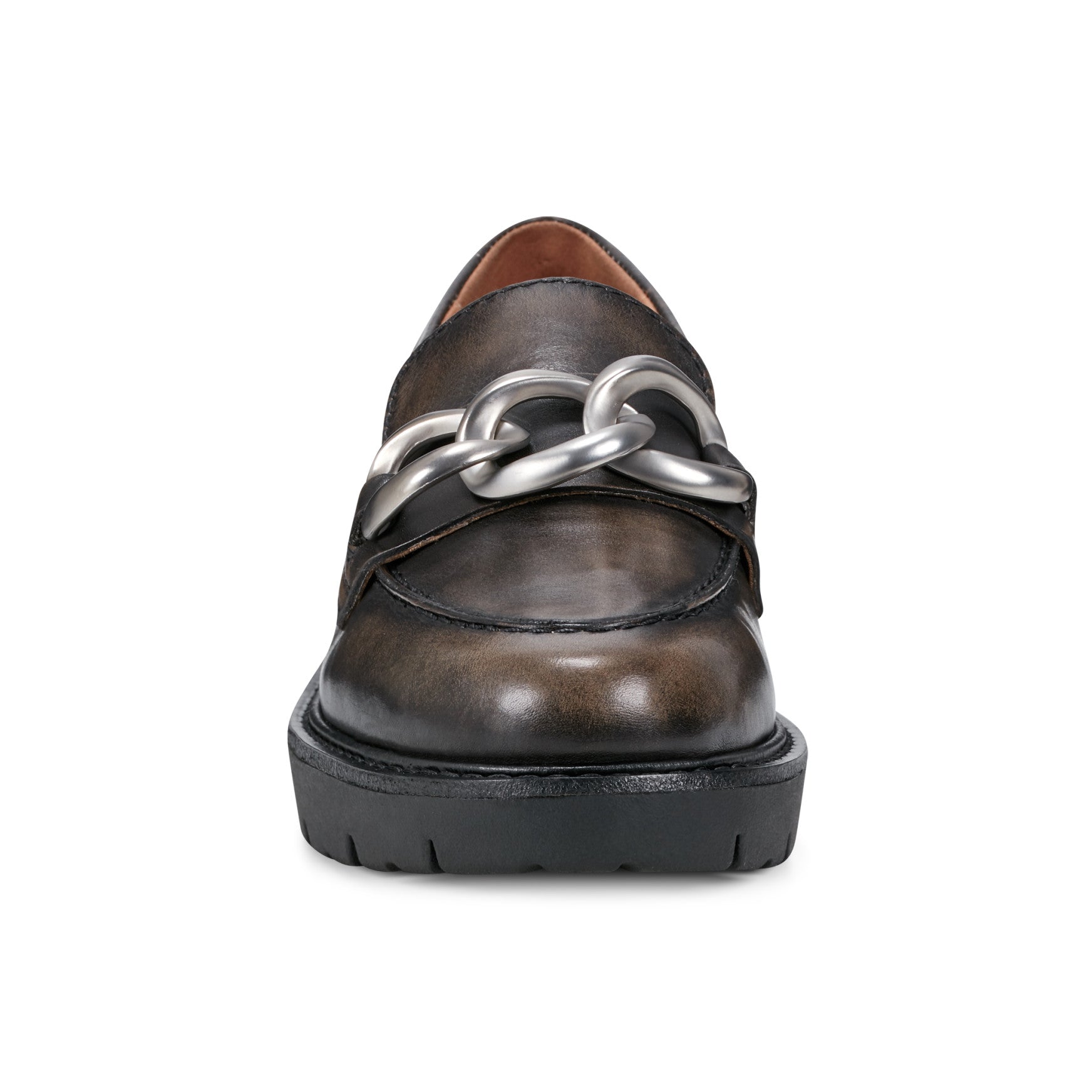 Zalor Round Toe Lug Sole Casual Slip-on Loafers