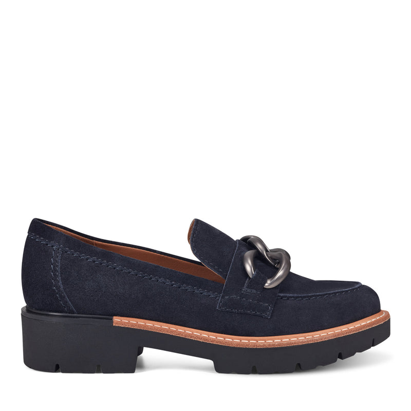 Zalor Round Toe Lug Sole Casual Slip-on Loafers