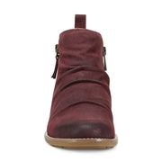Nadya Round Toe Ruched Casual Booties