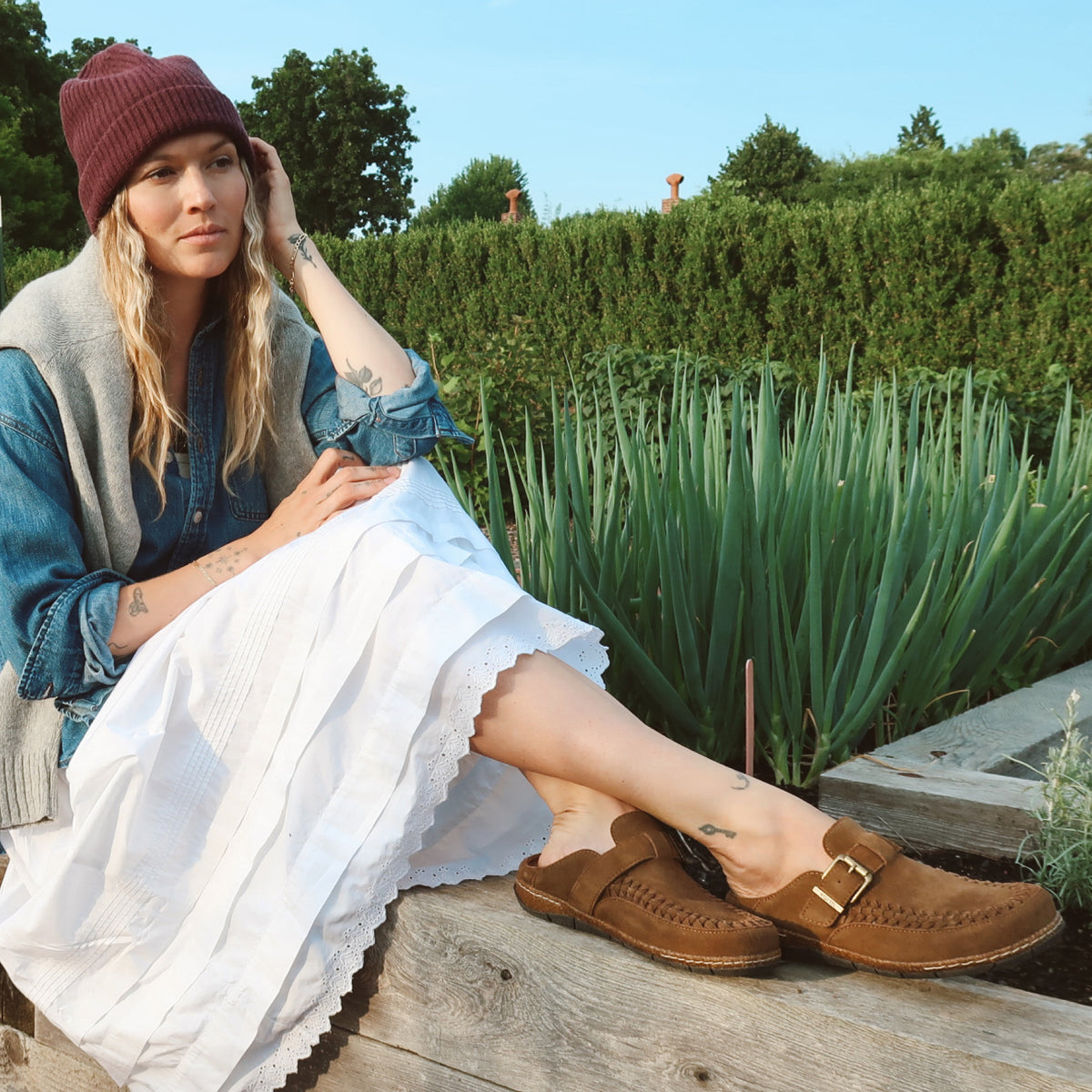 Eileen Braided Suede Clogs