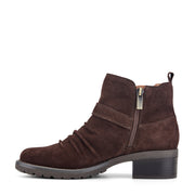 Zane Suede Ruched Booties