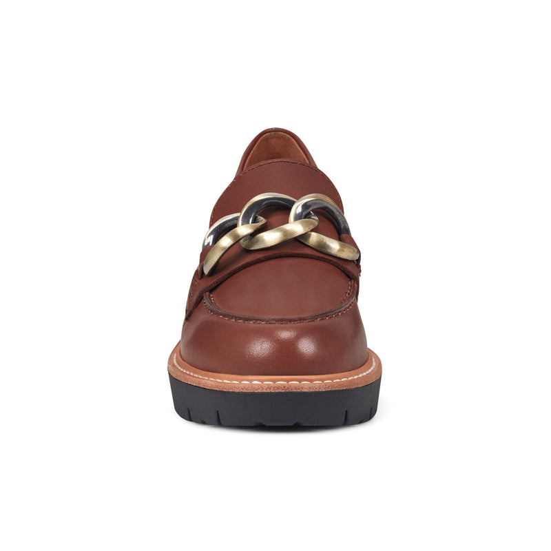 Zalor Round Toe Lug Sole Casual Slip-on Loafers