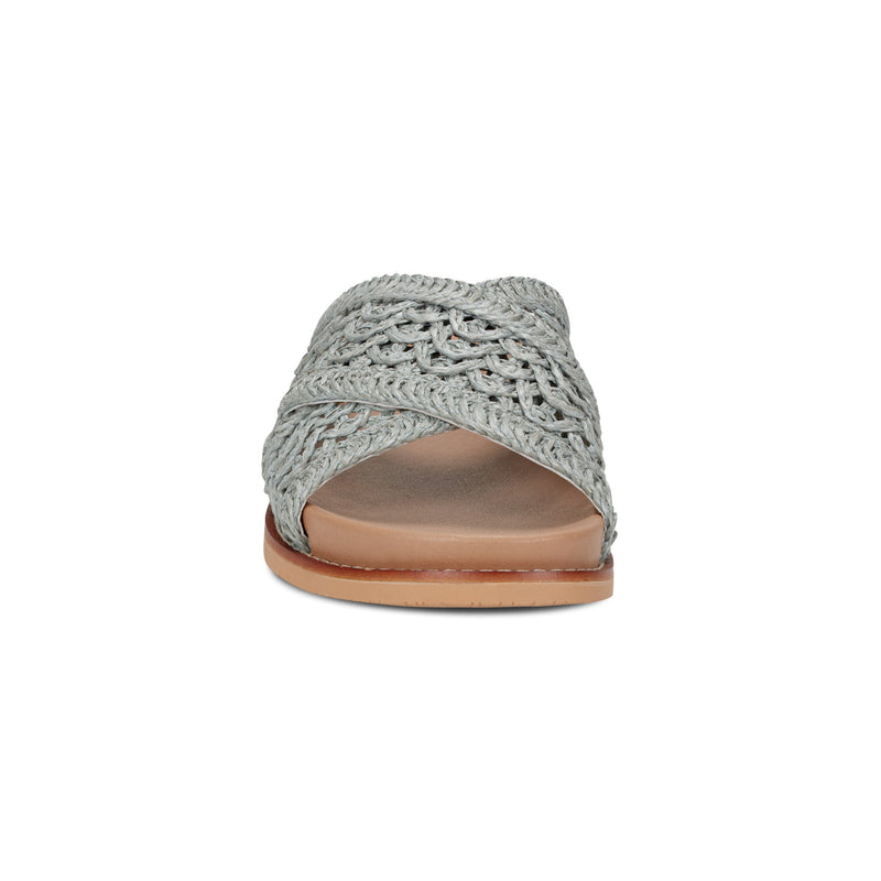 Flurry Round Toe Slip-on Flat Casual Sandals