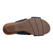 Halin Round Toe Slingback Wedge Sandals