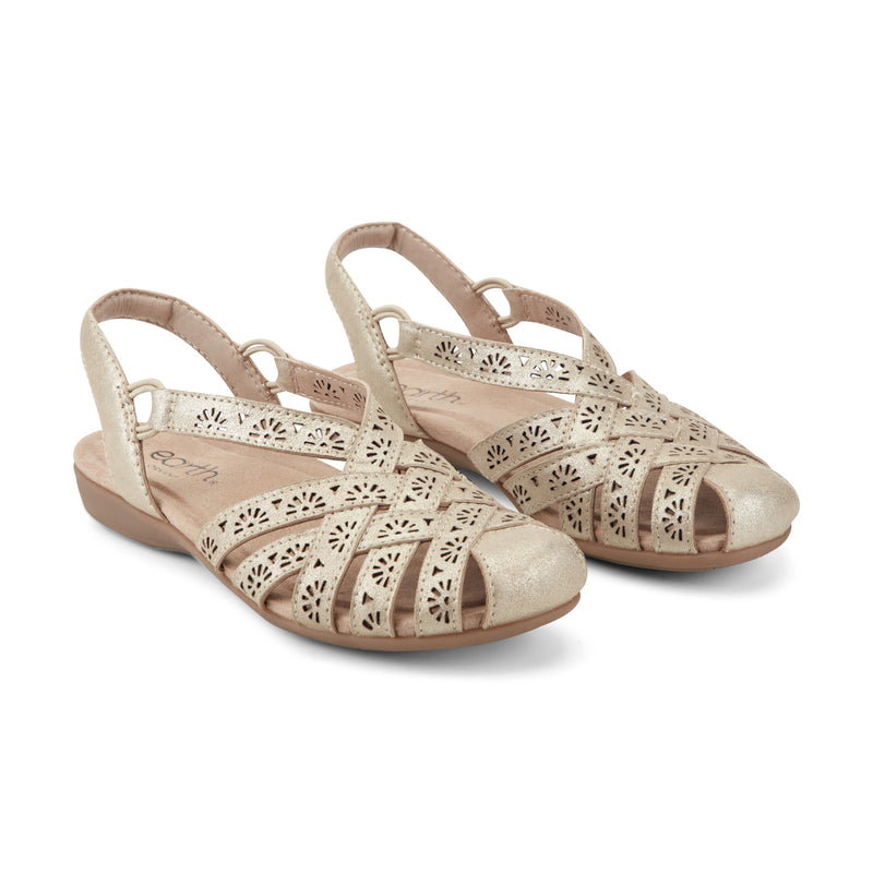 Briel Round Toe Casual Slingback Flat Sandals